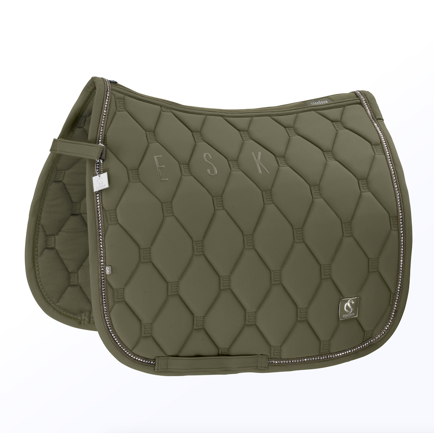 Eskadron zadeldek dressuur Softshell Crystal Classi Sports '25 Dusty Olive Full