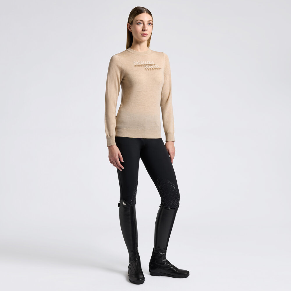 Cavalleria Toscana Merinos Crew Neck Sweater Beige