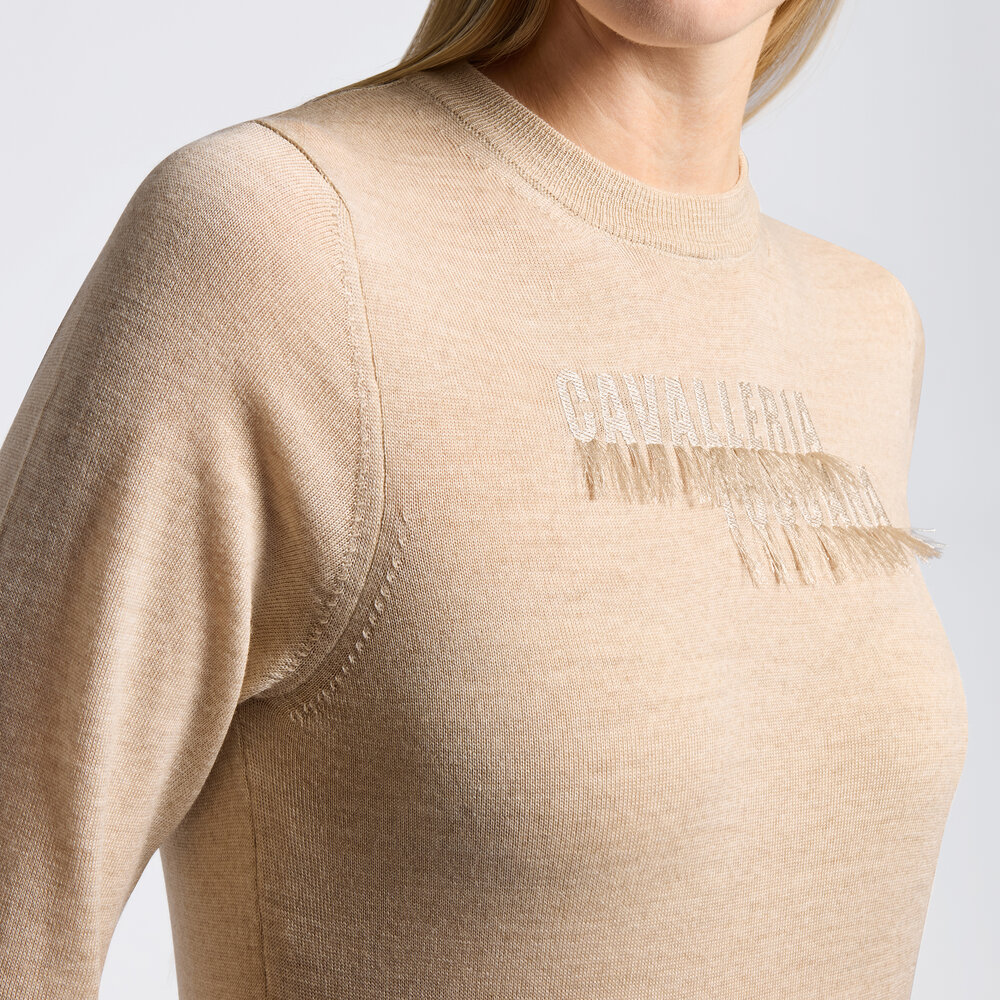 Cavalleria Toscana Merinos Crew Neck Sweater Beige