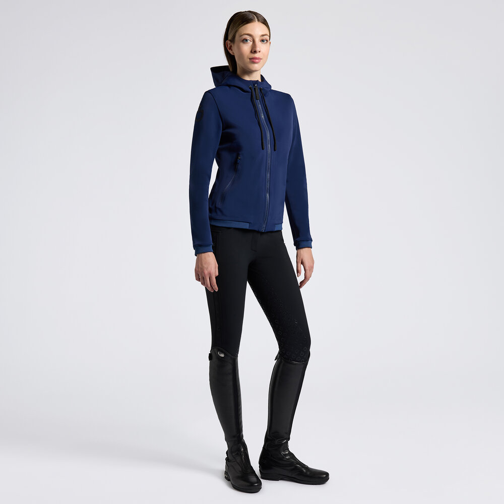 Cavalleria Toscana Perforated Jersey Insert W/Hooded Kobalt Blauw