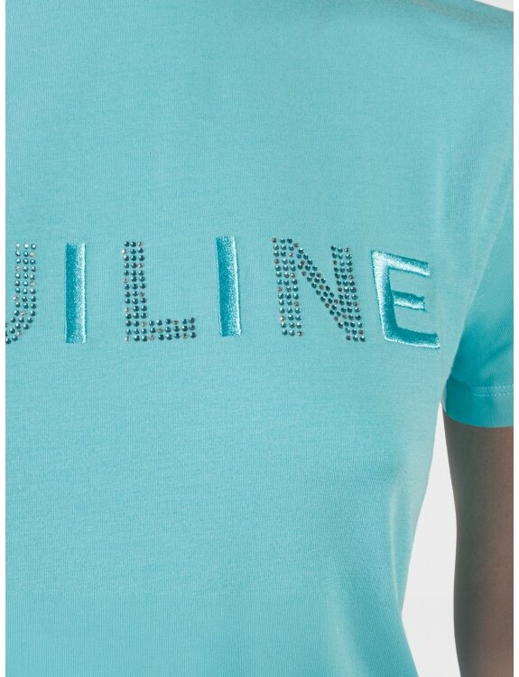 Equiline t-shirt strass Gelig TIBETAN STONE