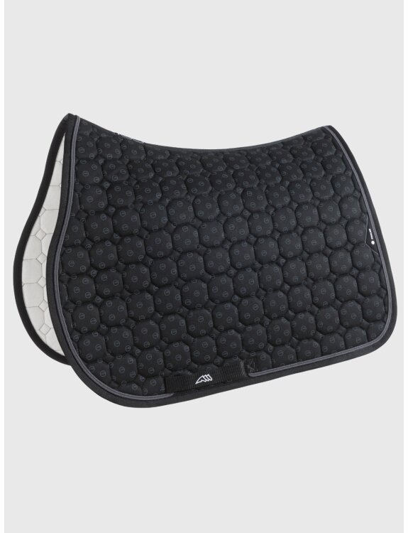 Equiline zadeldekje dressuur Cragec OCTAGON zwart met all over print