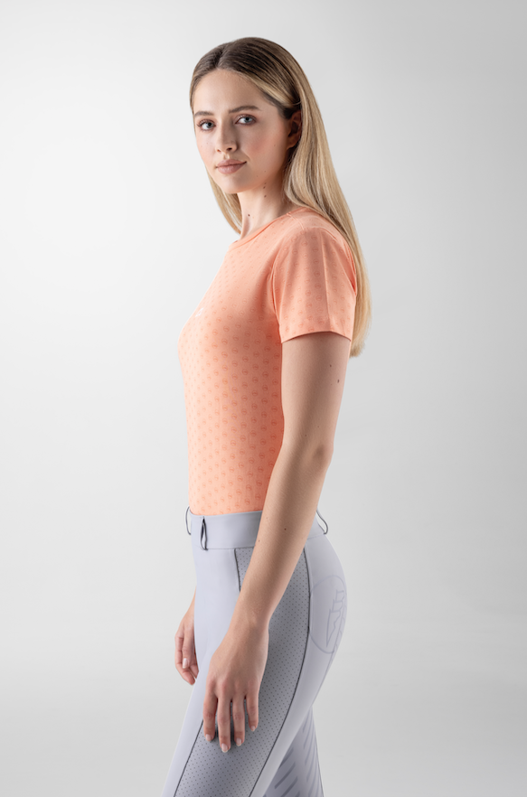 Equiline t-shirt Celpy SHELL CORAL