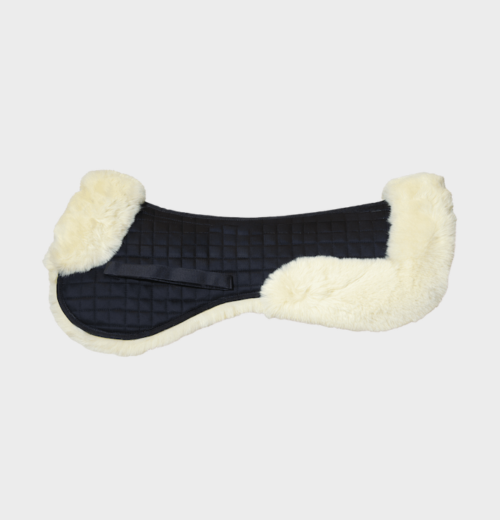 Kentucky zadel onderlegger Absorb zwart met Naturel wol / bont FULL 