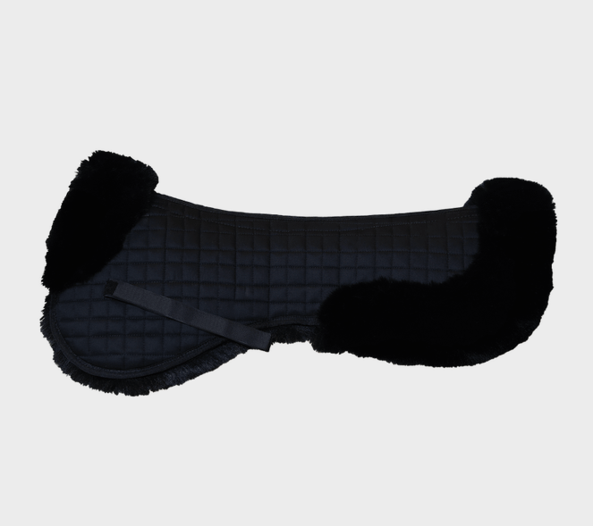 Kentucky zadel onderlegger Absorb zwart met zwart wol / bont FULL 