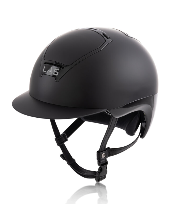 LAS Helmets Cap Opera Small Visor Matt Black met trim Shiny Black