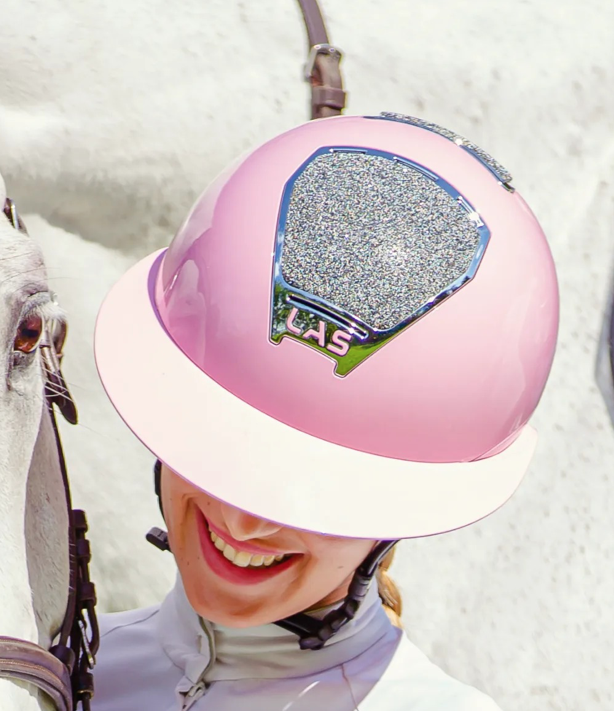 LAS Helmets Cap Opera Lady Visor  CRYSTAL - PINK/CROMO/CRYSTAL