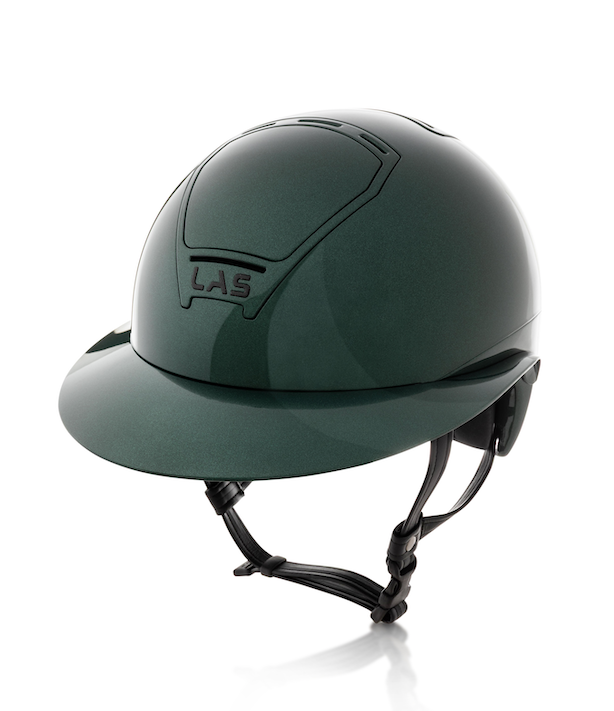 LAS Helmets cap Opera Lady Visor Metal Shiny Dark green