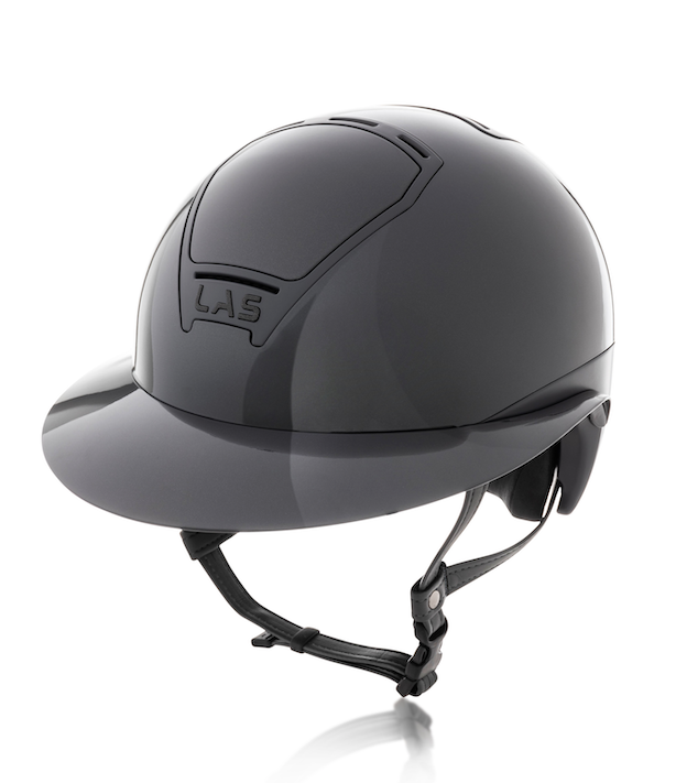 LAS Helmets Cap Opera Lady Visor Metal Shiny GREY met trim GREY