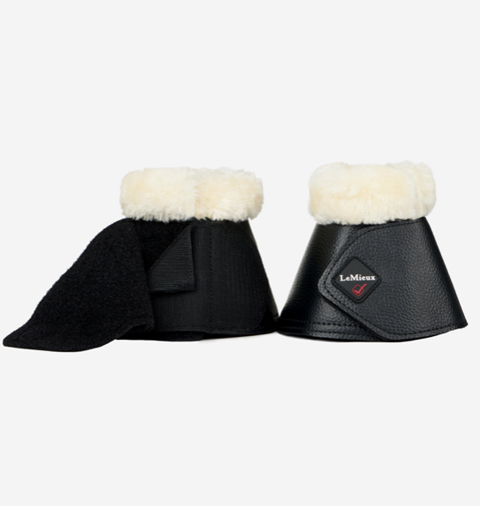 Le Mieux fleece wrapround springschoenen zwart met natural 