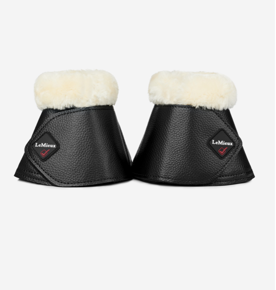 Le Mieux fleece wrapround springschoenen zwart met natural 