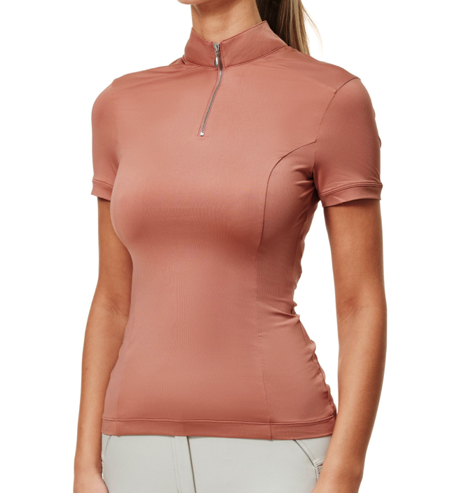 Equestrian Stockholm UV Protection top Korte mouw Coral