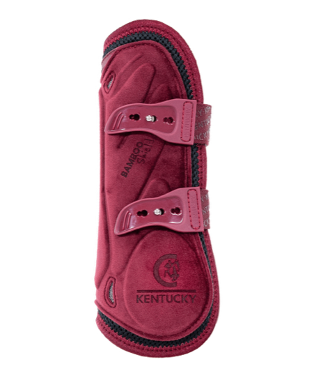 Kentucky  peesbeschermers bamboo Velvet elastiek Bordeaux maat PONY