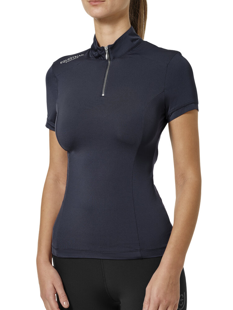 Equestrian Stockholm UV Protection top Korte mouw Midnight Blue