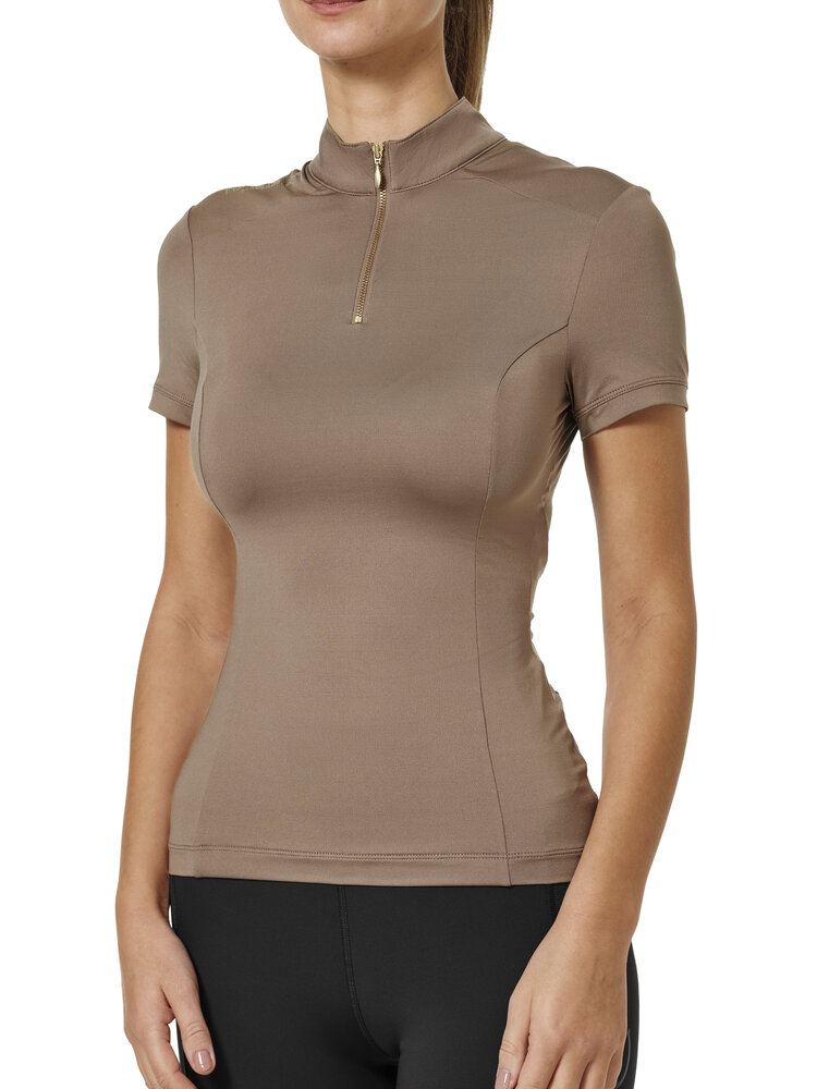 Equestrian Stockholm UV Protection top Korte mouw Champagne
