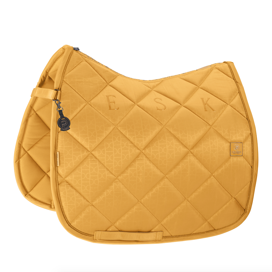 Eskadron platinum 25 zadeldek dressuur GLOSSY BIT Golden Yellow Full