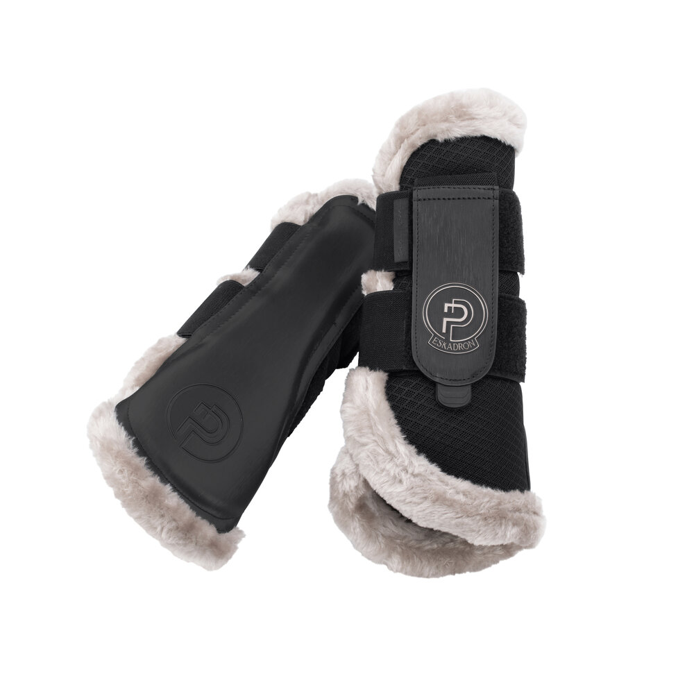 Eskadron Platinum 25  Peesbeschermers Mesh Faux Fur Black