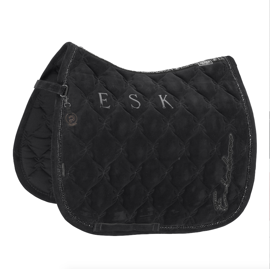 Eskadron platinum 25 zadeldek dressuur VELOURS CRYSTAL Black Full