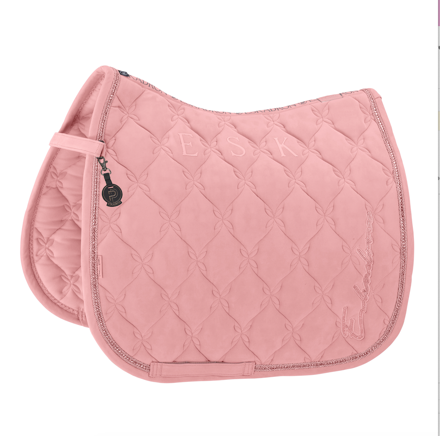 Eskadron platinum 25 zadeldek dressuur VELOURS CRYSTAL Soft Rouge Full