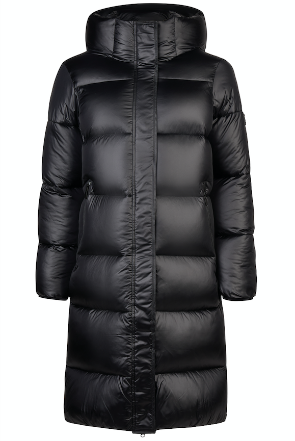 Pikeur QUILTED lange winterjas  8025 Athleisure Zwart