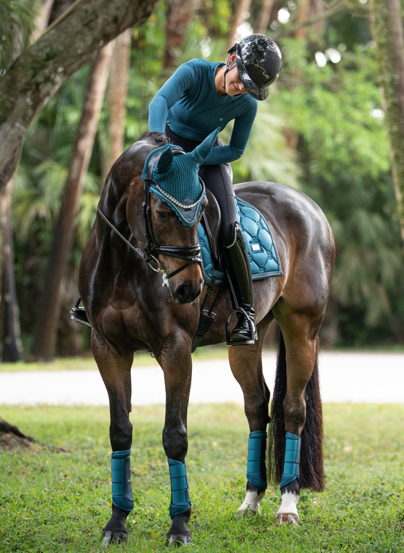 Equestrian Stockholm Mesh peesbeschermers Teal Blue 