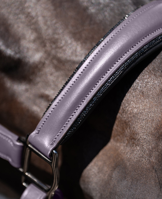  Equestrian Stockholm anatomisch LEREN GLIMMER Halster Dark Violet 