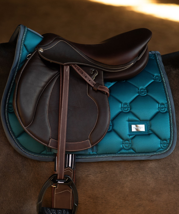 Equestrian Stockholm zadeldek  Teal Blue  Jump full