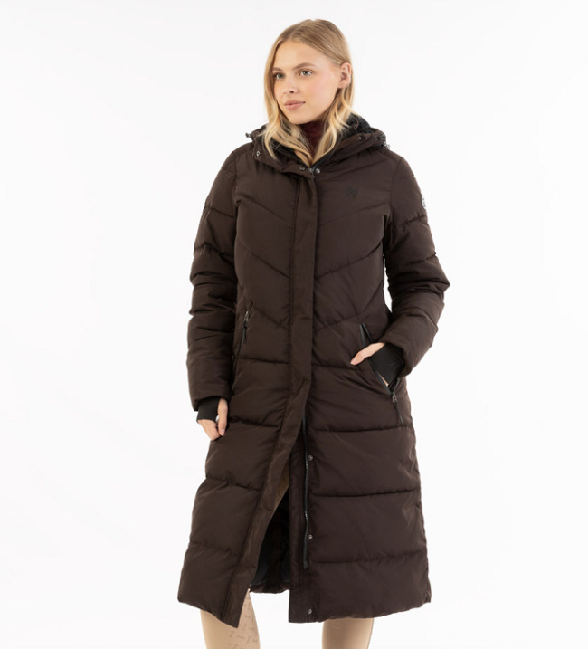 Anky gevoerde lange puffer winterjas Chocolate Torte