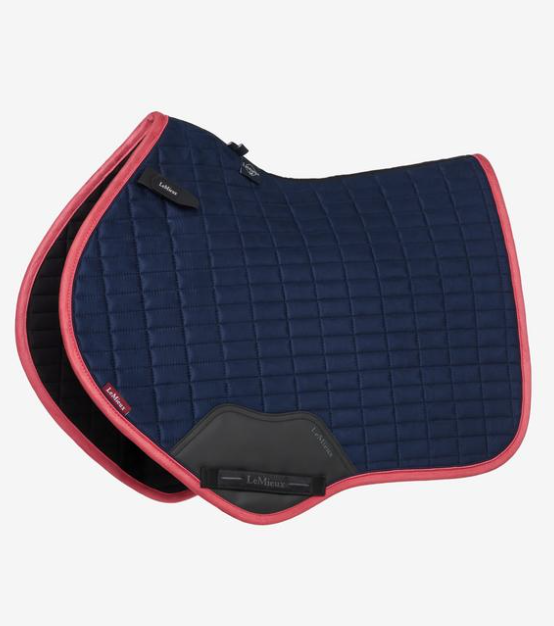 Le Mieux suede cc square  spring zadeldekje Navy / Cranberry  mt full