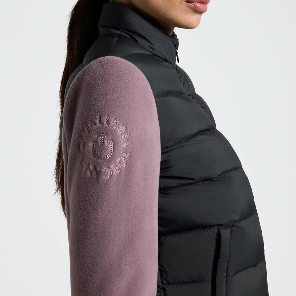 Cavalleria Toscana hybrid puffer / tech fleece jacket - black/grape shake