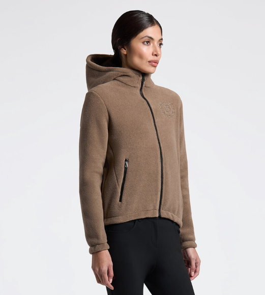 Cavalleria Toscana Fleece zip hoodie -vest  Walnut