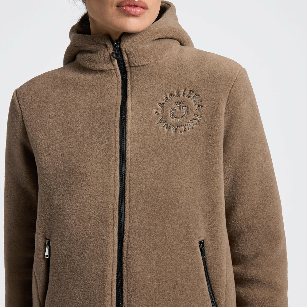 Cavalleria Toscana Fleece zip hoodie -vest  Walnut