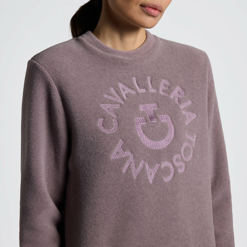 Cavalleria Toscana  fleece crew neck trui grape shake