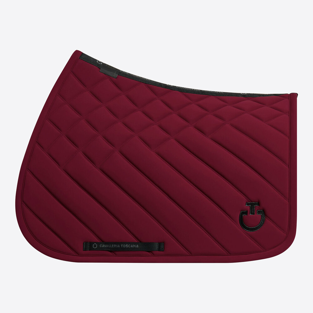 Cavalleria Toscana Diamonds and Lines Quilted  Spring Bordeaux met zwart logo 