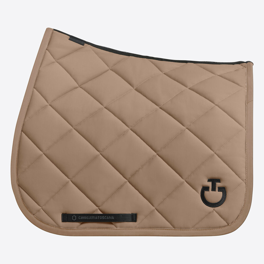 Cavalleria Toscana Diamond Quilted Jersey Dressuur Walnut met zwart logo