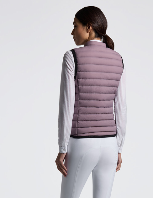 Cavalleria toscana Lightweight puffer Bodywarmer Grape Shake met zwart logo
