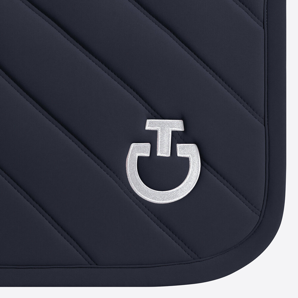 Cavalleria Toscana Diamonds and Lines Quilted  Spring Navy  met wit logo mt full