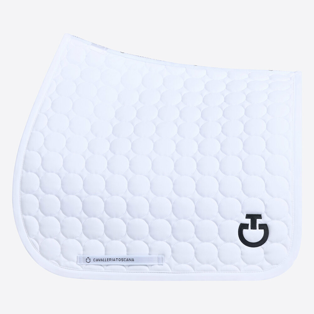 Cavalleria Toscana Circle Quilted Dressage wit met zwart logo