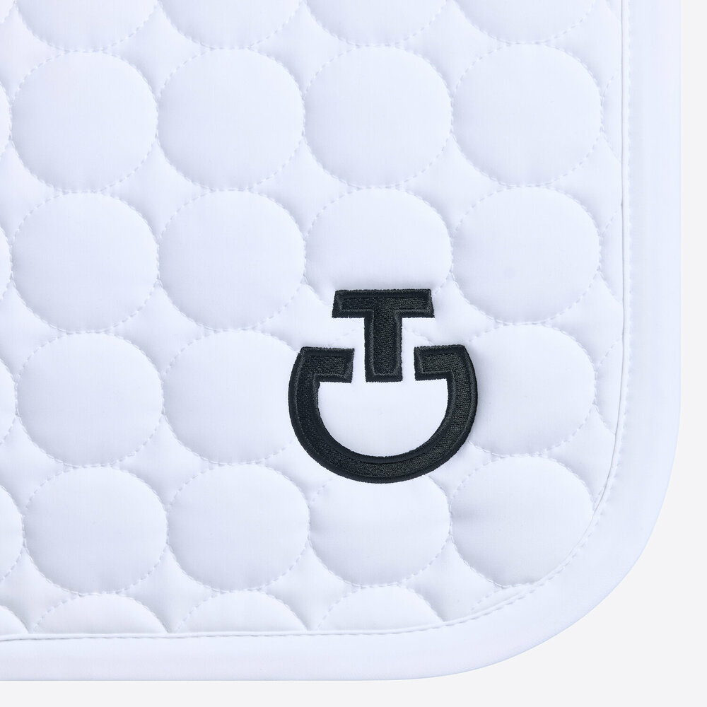 Cavalleria Toscana Circle Quilted Dressage wit met zwart logo