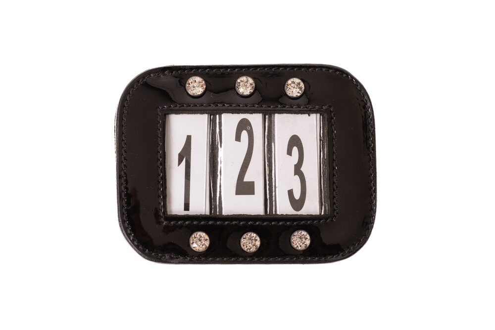 Monère Hoofdstel nummer Zwart Crystals Crystal