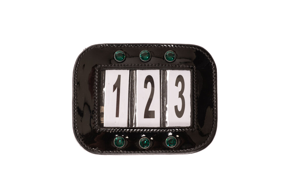 Monère Hoofdstel nummer Zwart Crystals Emerald