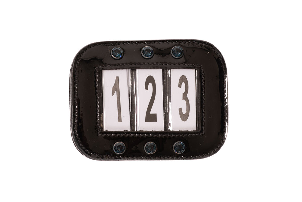 Monère Hoofdstel nummer Zwart Crystals Denim Blue