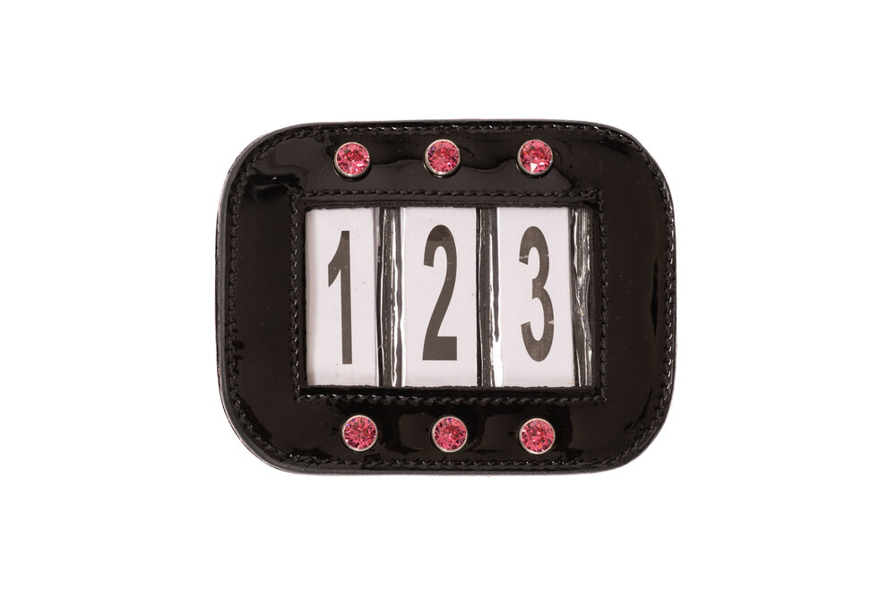 Monère Hoofdstel nummer Zwart Crystals Roze