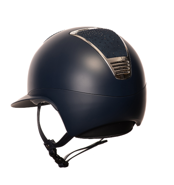 LAS Helmets Cap Opera Lady Visor Chrystal MATT Blue met trim Chromo