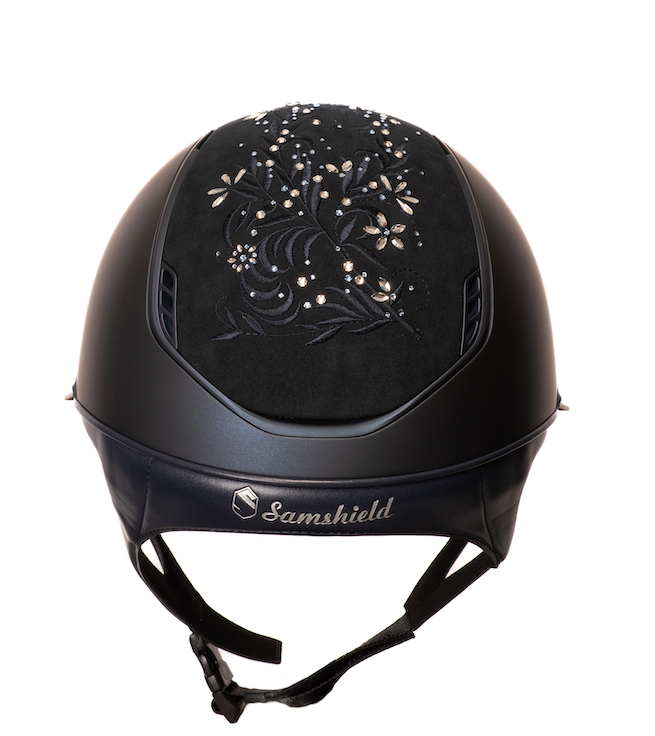 Samshield Miss Shield Cap 2.0 Shadow Matt Blue met Flower Swarovski Jewelry P.14