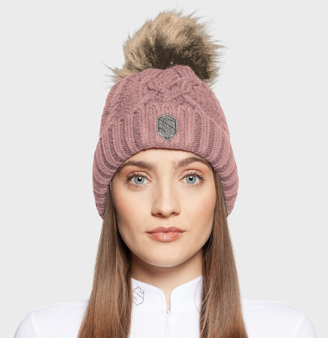 Samshield muts Nora crystal intarsia blush pink 