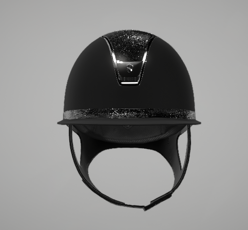 Samshield Miss Shield Cap 2.0 Shadow Matt Black met Chrystal Fabric P.16