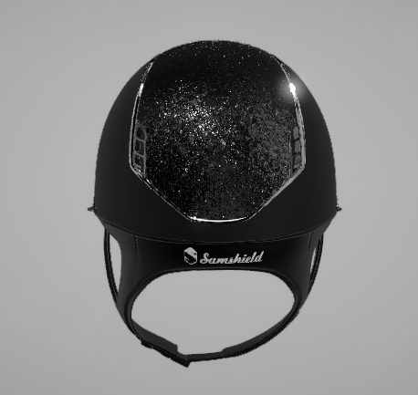 Samshield Miss Shield Cap 2.0 Shadow Matt Black met Chrystal Fabric P.16