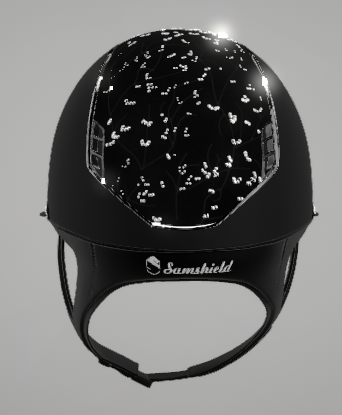 Samshield Miss Shield Cap 2.0 Shadow Glossy Black met Crystal Leaf P.17