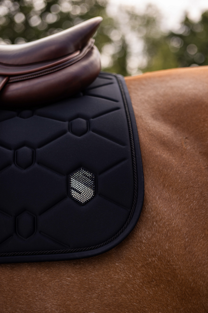 Samshield zadeldek zwart Swarovski JUMP mt full